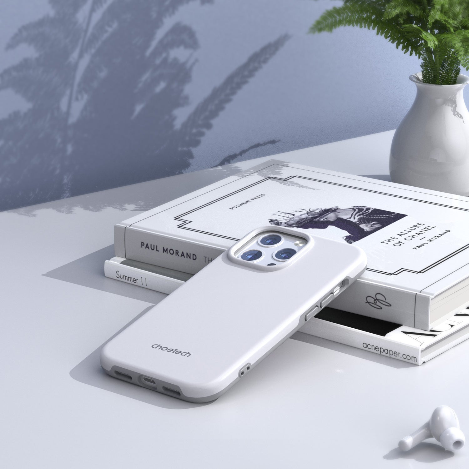 Choetech MagSafe dėklas iPhone 13 Pro – baltas