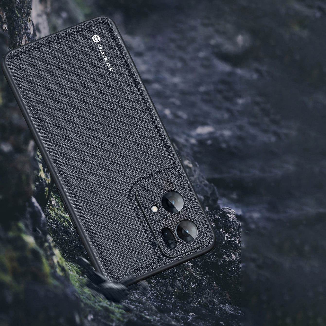 Dux Ducis Fino dėklas Oppo Reno7 Pro 5G – juodas -- Oppo Reno 7 Pro