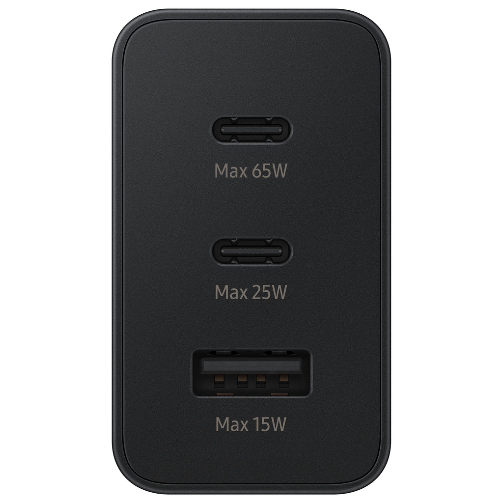 Samsung įkroviklis EP-T6530NBEGEU 2x USB Type C / USB PPS, Power Delivery PD 65W, QC 3.0, AFC, FCP - juodas