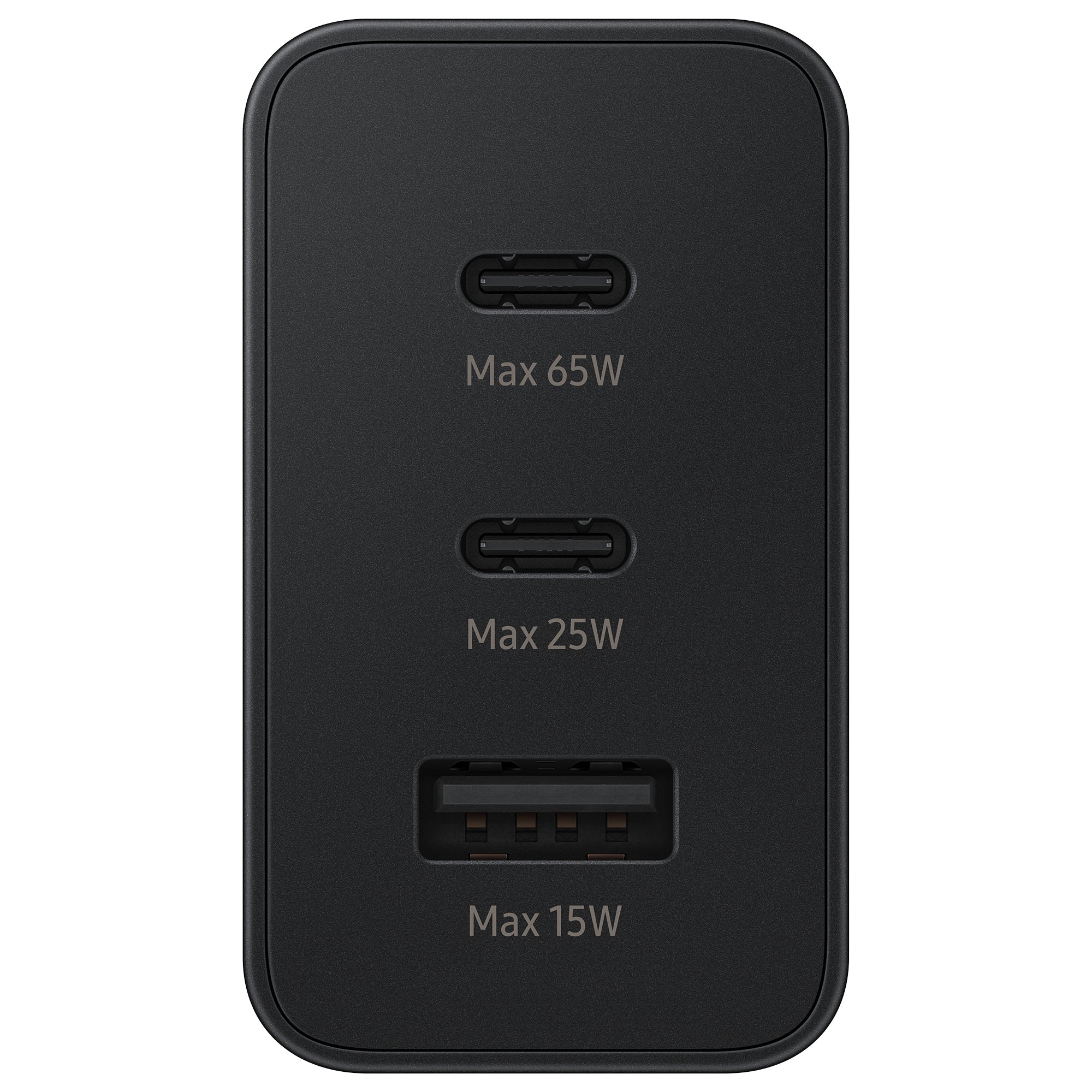 Samsung įkroviklis EP-T6530NBEGEU 2x USB Type C / USB PPS, Power Delivery PD 65W, QC 3.0, AFC, FCP - juodas