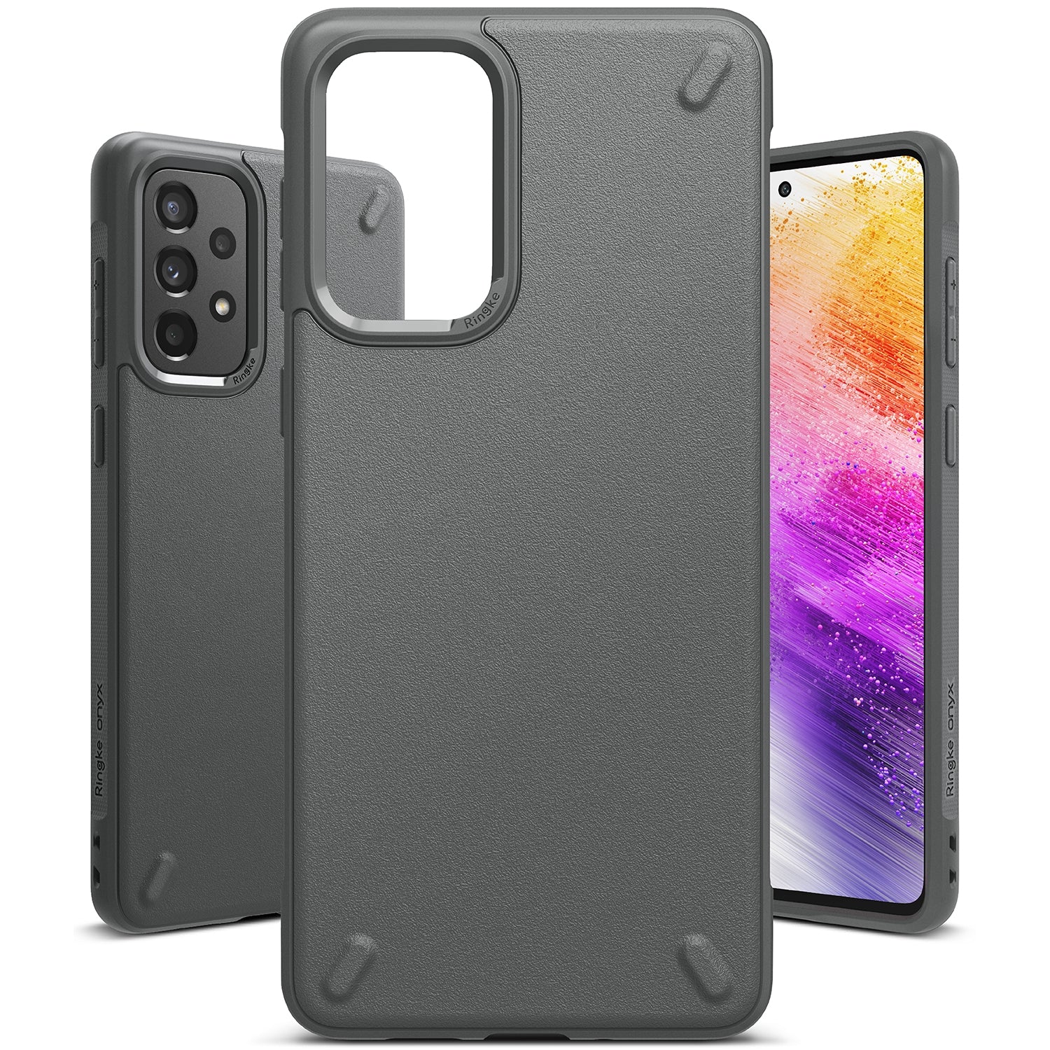 Ringke Onyx TPU dėklas Samsung Galaxy A73 – pilkas -- Samsung Galaxy A73