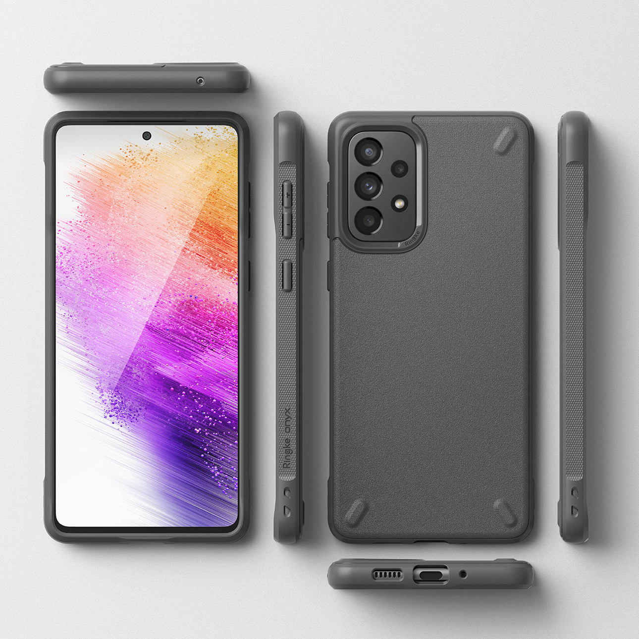 Ringke Onyx TPU dėklas Samsung Galaxy A73 – pilkas -- Samsung Galaxy A73