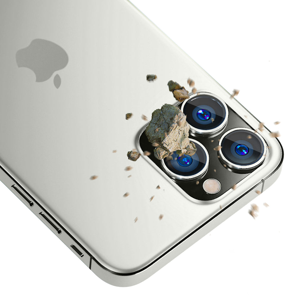 Kameros stiklas, skirtas „iPhone 13 Pro Max“ / 13 Pro 9H, skirtas 3mk objektyvo apsaugai „Pro“ serijos objektyvas – sidabrinis