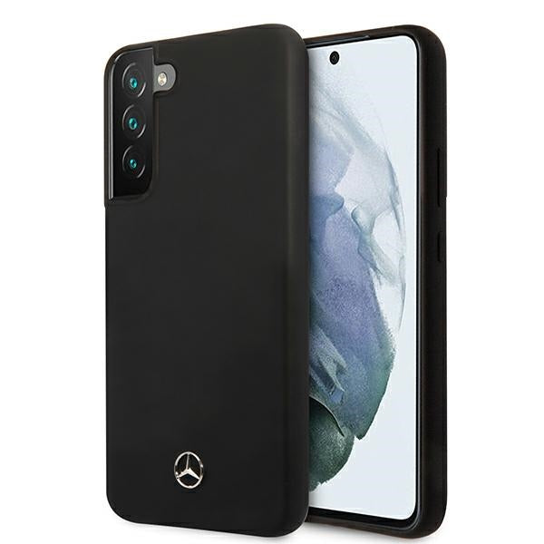 Mercedes silikoninis dėklas Samsung Galaxy S22+ – juodas -- Samsung Galaxy S22+
