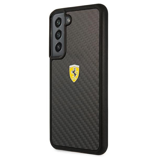 Ferrari karboninis dėklas Galaxy S22 – juodas -- Samsung Galaxy S22