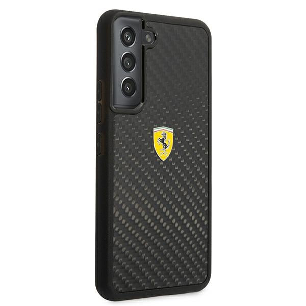 Ferrari karboninis dėklas Galaxy S22 – juodas -- Samsung Galaxy S22