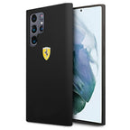 Ferrari silikoninis dėklas Galaxy S22 Ultra – juodas -- Samsung Galaxy S22 Ultra
