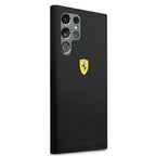 Ferrari silikoninis dėklas Galaxy S22 Ultra – juodas -- Samsung Galaxy S22 Ultra