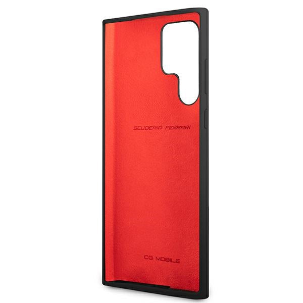 Ferrari silikoninis dėklas Galaxy S22 Ultra – juodas -- Samsung Galaxy S22 Ultra
