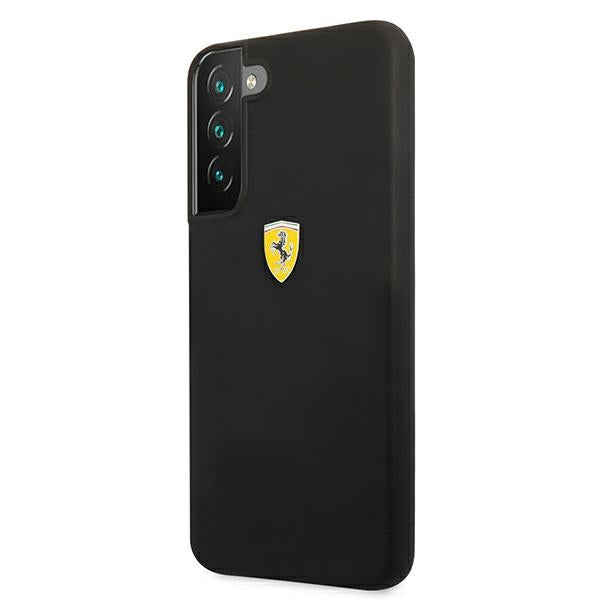 Ferrari silikoninis dėklas Samsung Galaxy S22+ – juodas -- Samsung Galaxy S22+