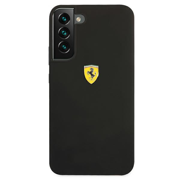 Ferrari silikoninis dėklas Samsung Galaxy S22+ – juodas -- Samsung Galaxy S22+