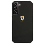 Ferrari silikoninis dėklas Samsung Galaxy S22+ – juodas -- Samsung Galaxy S22+