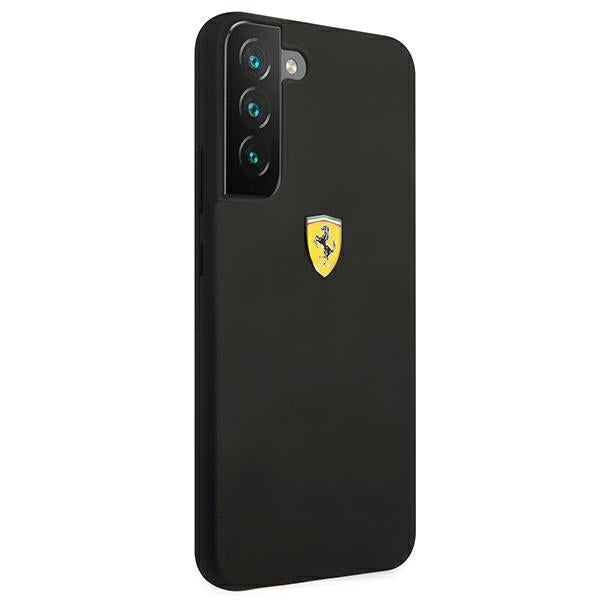 Ferrari silikoninis dėklas Samsung Galaxy S22+ – juodas -- Samsung Galaxy S22+