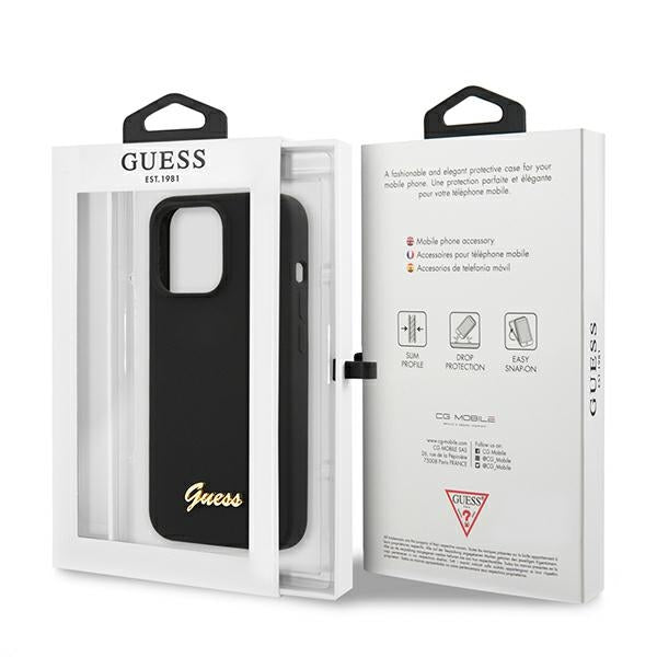 Guess MagSafe silikoninis dėklas iPhone 13/13 Pro – juodas -- iPhone 13 Pro