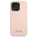 Guess MagSafe silikoninis dėklas iPhone 13/13 Pro – rožinis