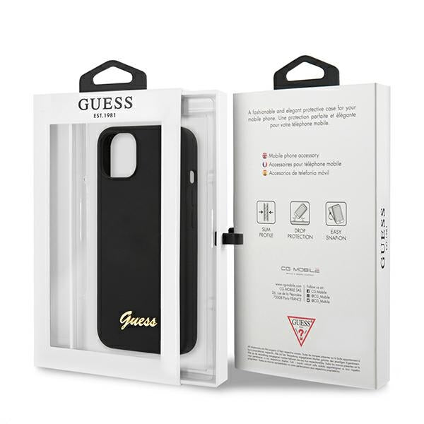 Guess MagSafe silikoninis dėklas iPhone 13 – juodas