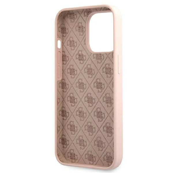 Guess MagSafe silikoninis dėklas iPhone 13 Pro Max – rožinis