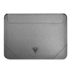 Guess Saffiano Triangle Logo dėklas 14" nešiojamajam kompiuteriui – sidabrinis -- Laptop Bags