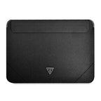 Guess Saffiano Triangle Logo dėklas 14" nešiojamajam kompiuteriui – juodas -- Laptop Bags