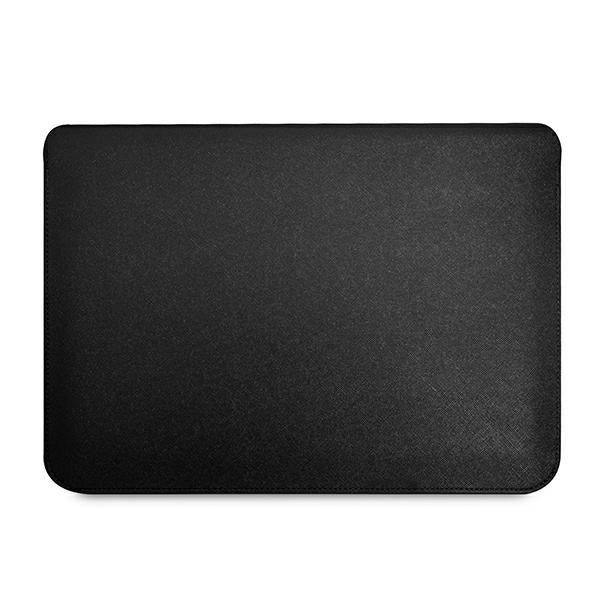 Guess Saffiano Triangle Logo dėklas 14" nešiojamajam kompiuteriui – juodas -- Laptop Bags