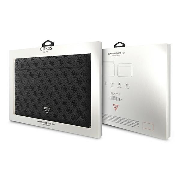 Guess 4G Uptown Triangle Logo dėklas 16" nešiojamajam kompiuteriui – juodas -- Laptop Bags
