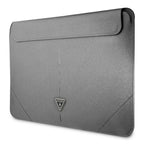 Guess Saffiano Triangle Logo dėklas 16" nešiojamajam kompiuteriui - sidabrinė -- Laptop Bags