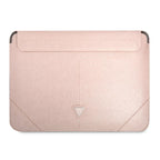 Guess Saffiano Triangle Logo dėklas 16" nešiojamajam kompiuteriui - rožinė -- Laptop Bags