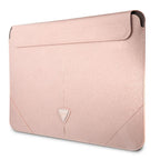 Guess Saffiano Triangle Logo dėklas 16" nešiojamajam kompiuteriui - rožinė -- Laptop Bags