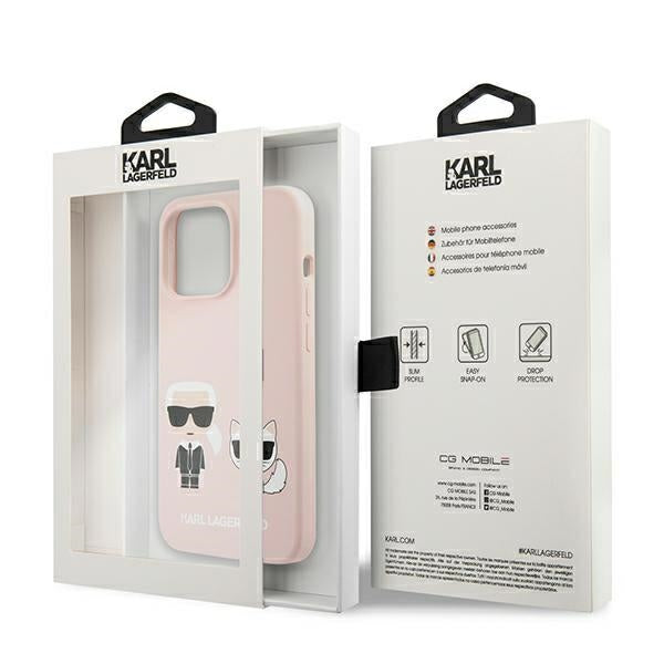 Karl Lagerfeld MagSafe dėklas iPhone 13/13 Pro – rožinis
