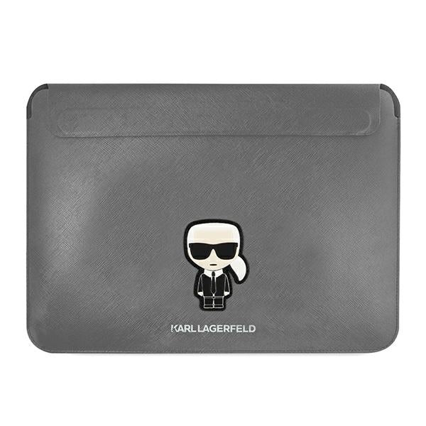Karl Lagerfeld Saffiano Ikonik Karl dėklas 13-14" nešiojamajam kompiuteriui - sidabrinė -- Laptop Bags