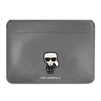 Karl Lagerfeld Saffiano Ikonik Karl dėklas 13-14" nešiojamajam kompiuteriui - sidabrinė -- Laptop Bags