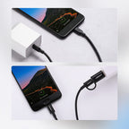 Ugreen US286 USB-C - USB-C PD QC 3A 480Mb/s 2m laidas - juodas -- Cell phone cables
