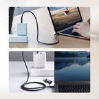 Ugreen US286 USB-C - USB-C 3A 480Mb/s laidas 3m - juodas -- Cell phone cables