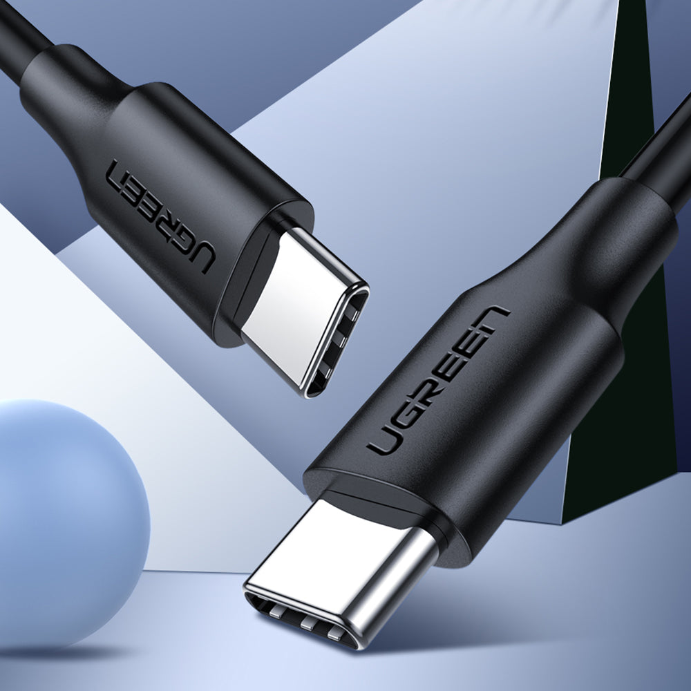 Ugreen US286 USB-C - USB-C 3A 480Mb/s laidas 3m - juodas -- Cell phone cables