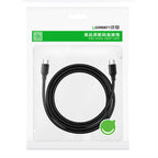 Ugreen US286 USB-C - USB-C 3A 480Mb/s laidas 3m - juodas -- Cell phone cables