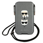 Karl Lagerfeld Saffiano dėklas-krepšelis 6,7" – pilkas -- Cell phone cases and covers