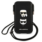 Karl Lagerfeld Saffiano telefono krepšelis 6,7" – juodas -- Cell phone cases and covers