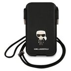 Karl Lagerfeld Saffiano Ikonik Karl 6.7" rankinė - juoda -- Uncategorized