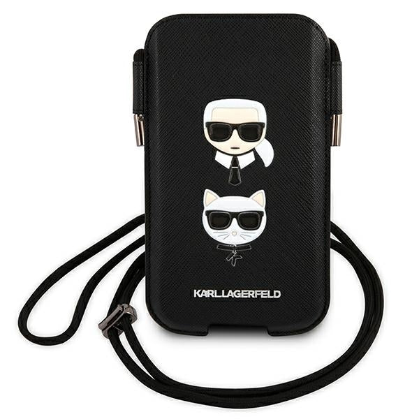 Karl Lagerfeld Saffiano telefono dėklas 6,1" – juodas -- Cell phone cases and covers