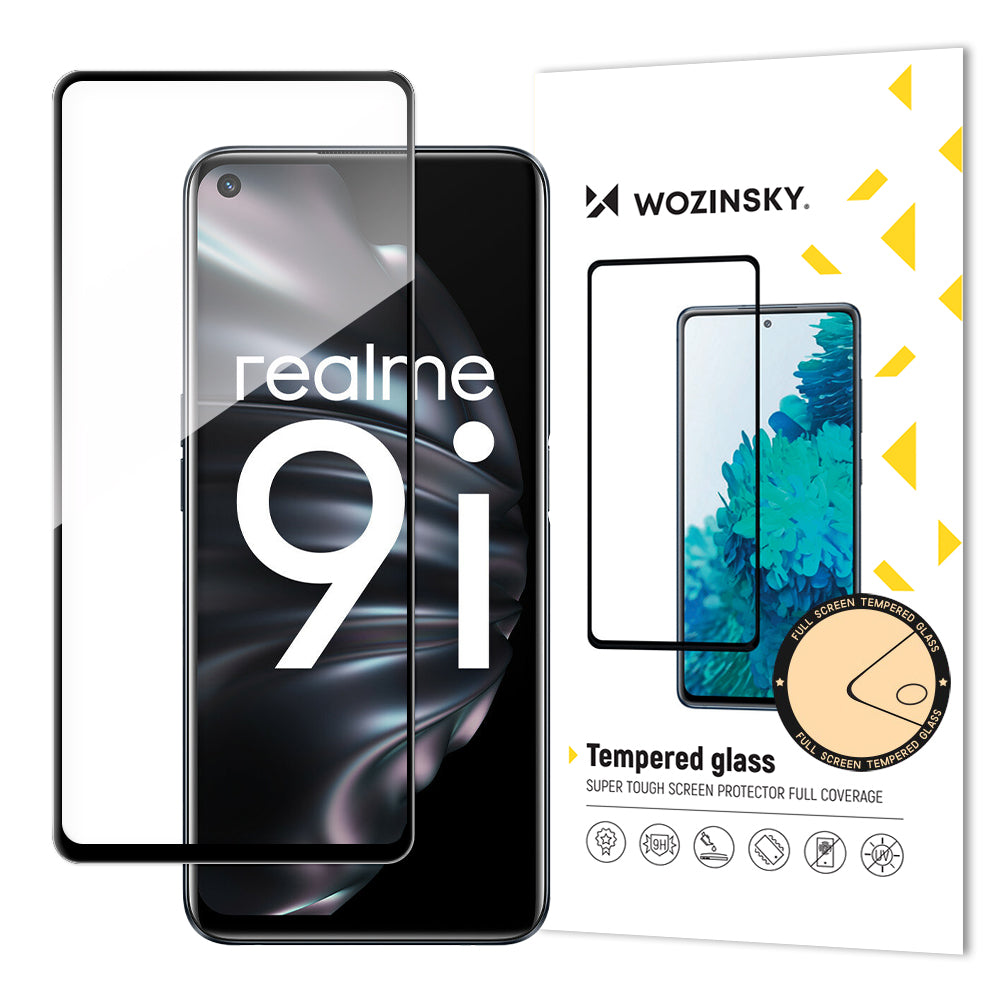 Wozinsky Full Glue stiklas Oppo A76/A36/Realme 9i – juodas -- Oppo A36