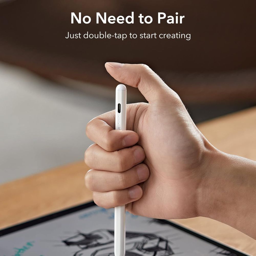 ESR Digital+ magnetinis rašiklis, skirtas iPad – baltas -- Stylus Pens