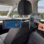 Wozinsky WTHBK1 dvigubas automobilinis telefono laikiklis galvos atramai, juodas