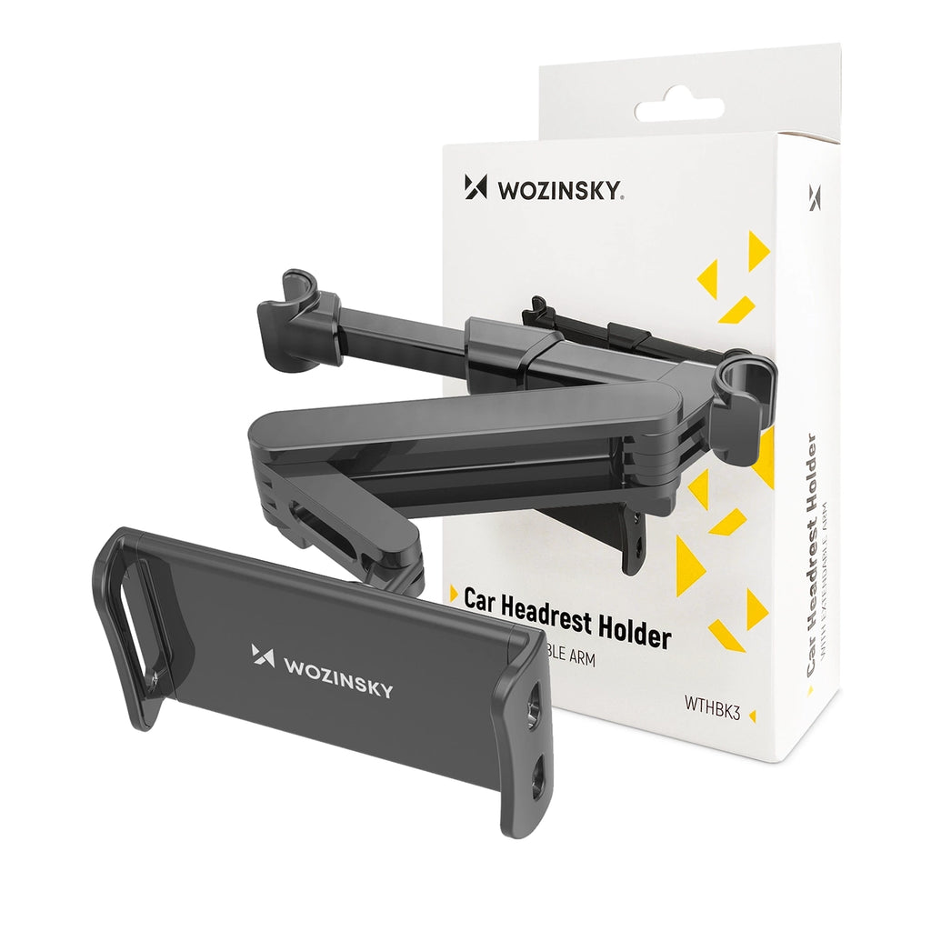 Wozinsky reguliuojamas galvos atramos laikiklis planšetei arba telefonui WTHBK3 juodas