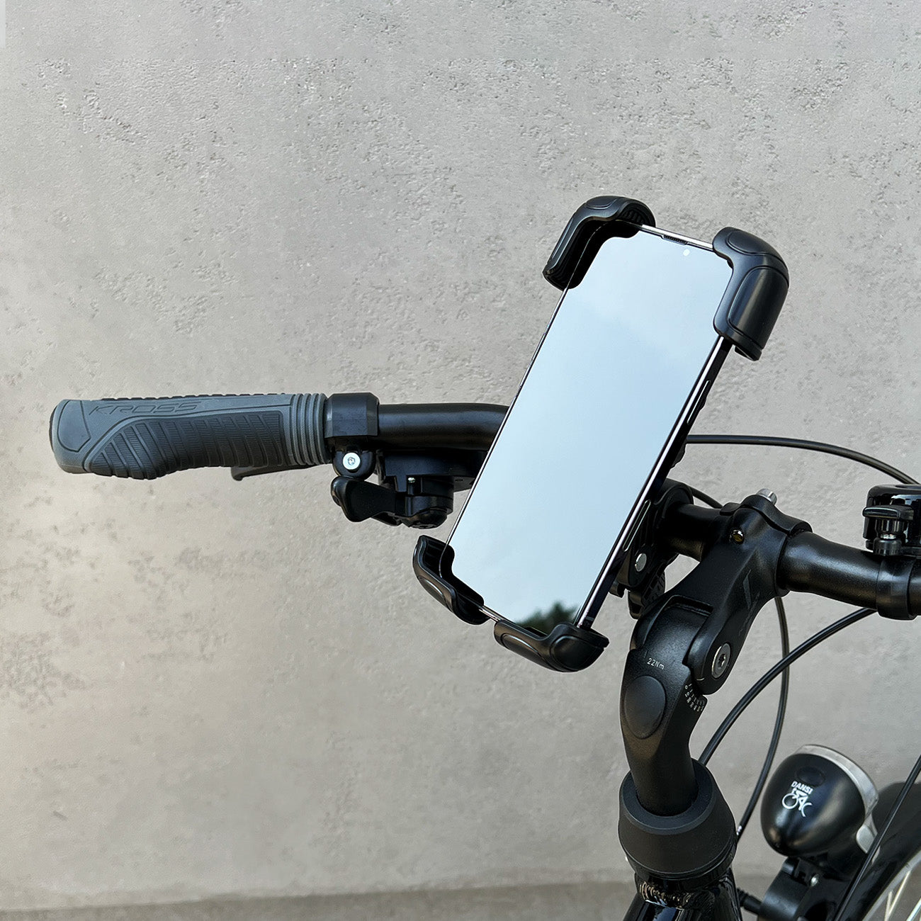 Wozinsky tvirtas telefono laikiklis dviračio, motociklo ir paspirtuko vairui, juodas (WBHBK6)