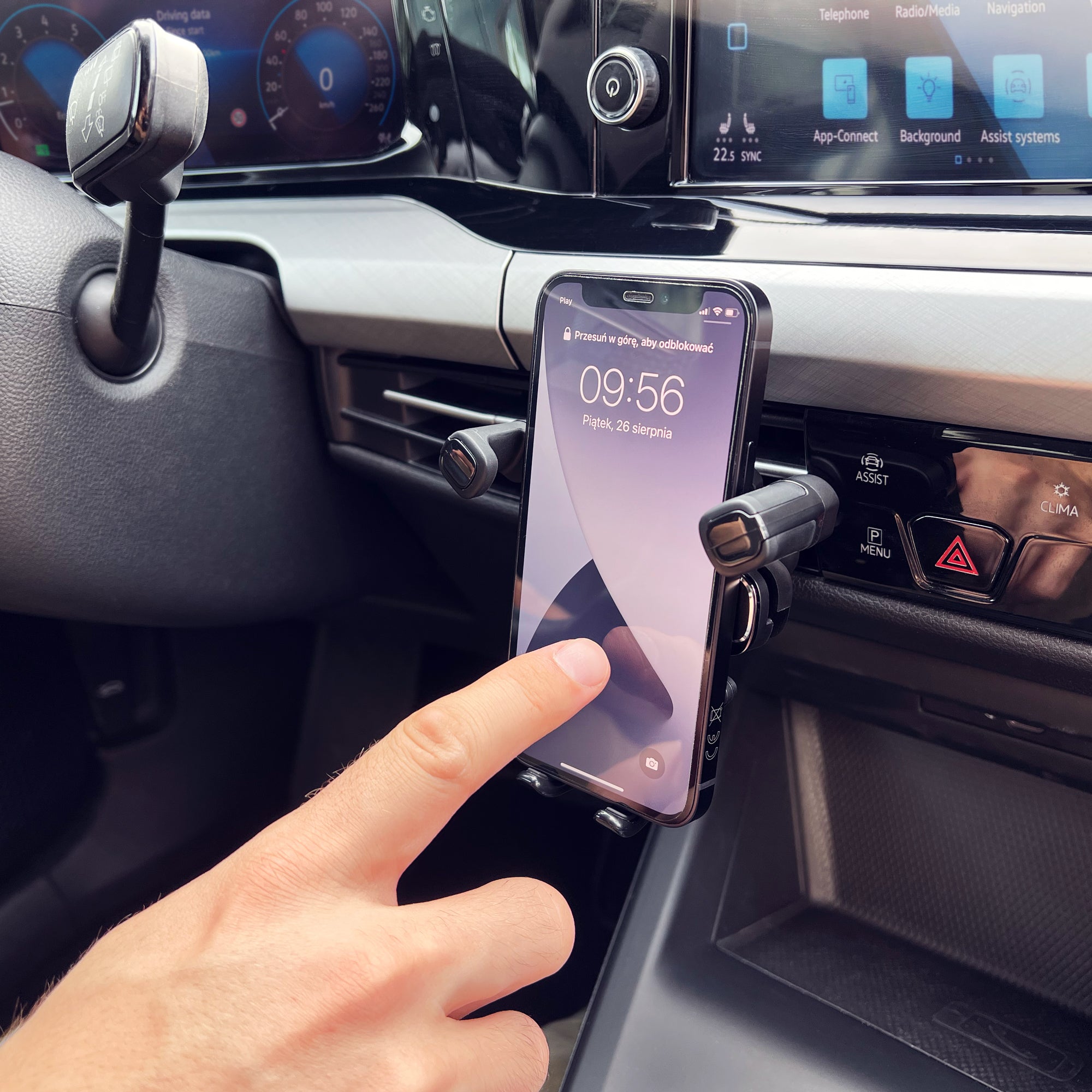 Wozinsky Gravity automobilinis telefono laikiklis WCHBK7 juodas
