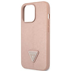 Guess Saffiano Triangle dėklas iPhone 13 Pro – rožinis