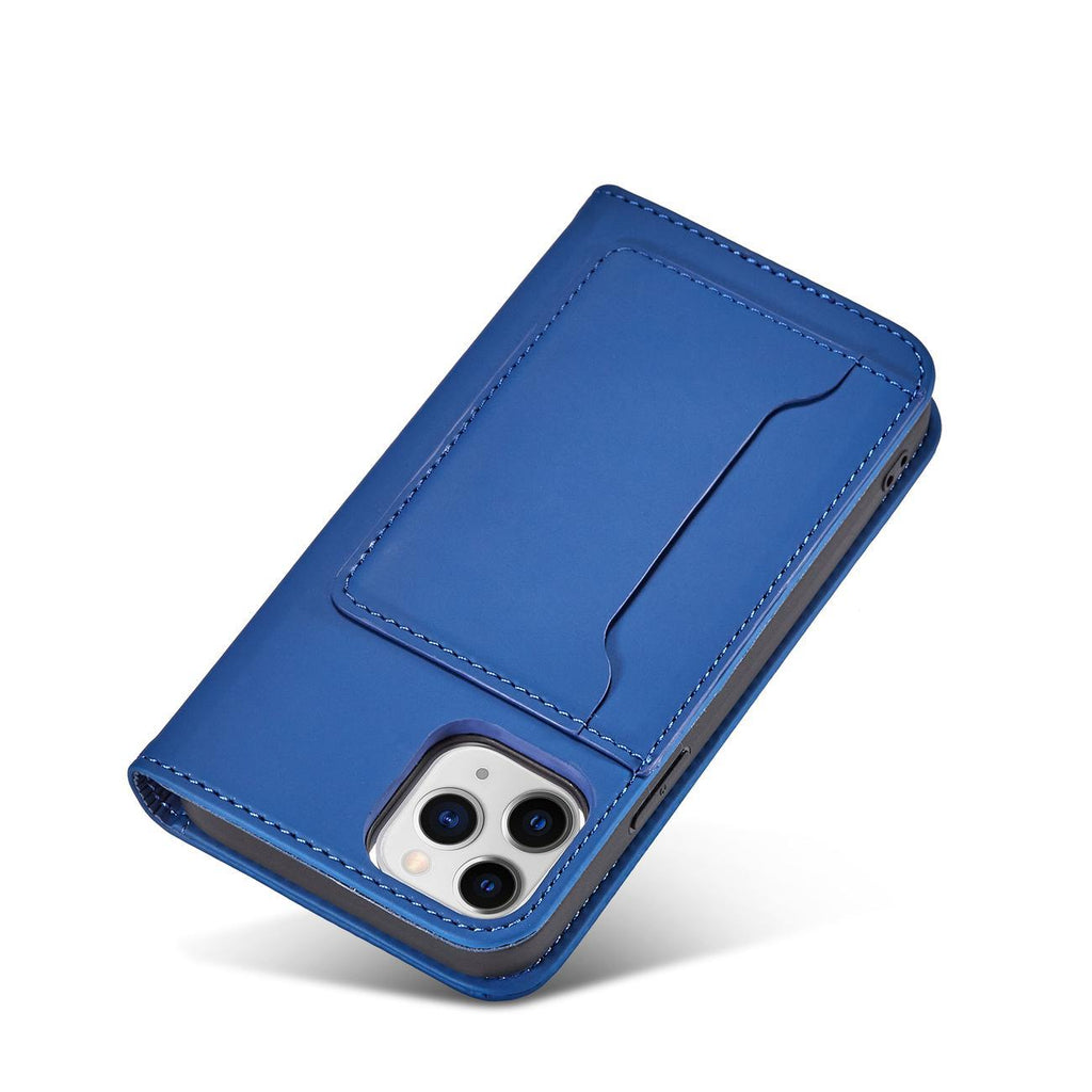 Magnet dėklas-piniginė iPhone 12 – mėlynas -- iPhone 12