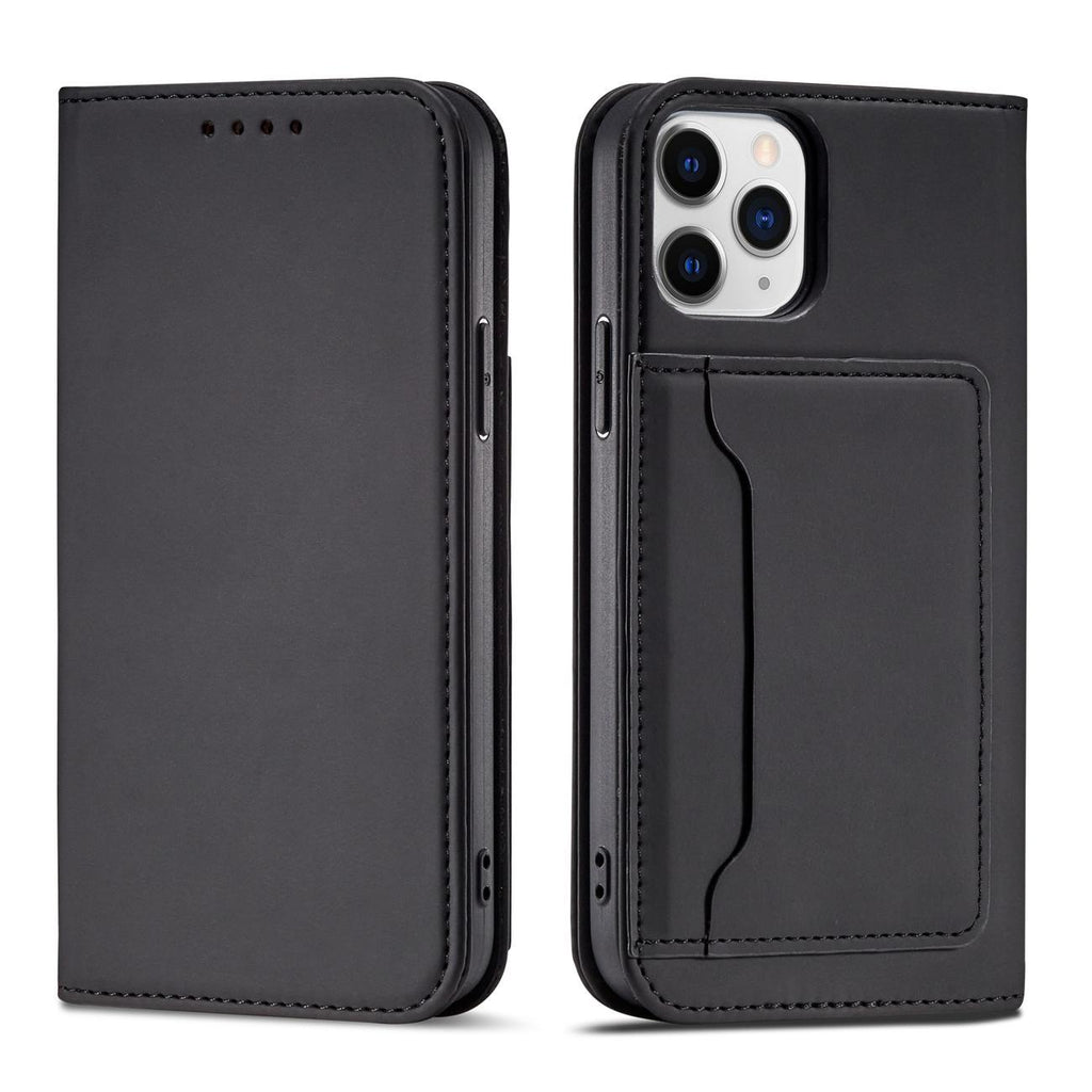 Magnetinis dėklas-piniginė iPhone 12 Pro – juodas -- iPhone 12 Pro