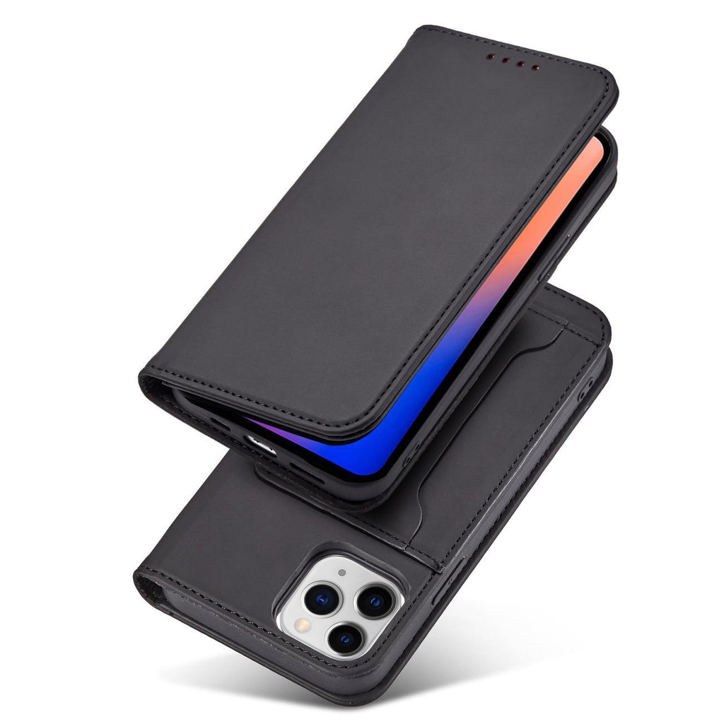 Magnetinis dėklas-piniginė iPhone 12 Pro – juodas -- iPhone 12 Pro