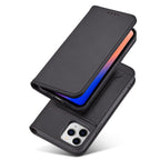 Magnetinis dėklas-piniginė iPhone 12 Pro – juodas -- iPhone 12 Pro